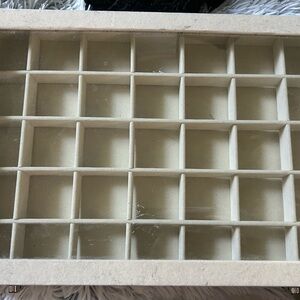Cream Jewelry Organizer Box Storage Display